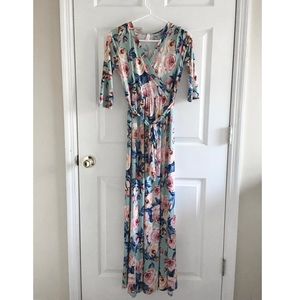 Floral Maternity Wrap Dress